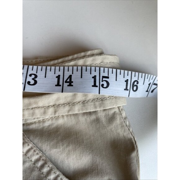 Caribbean Joe Capris Utility Cropped Pants Women's 10 Petite Beige D-Ring Belted - Picture 6 of 8